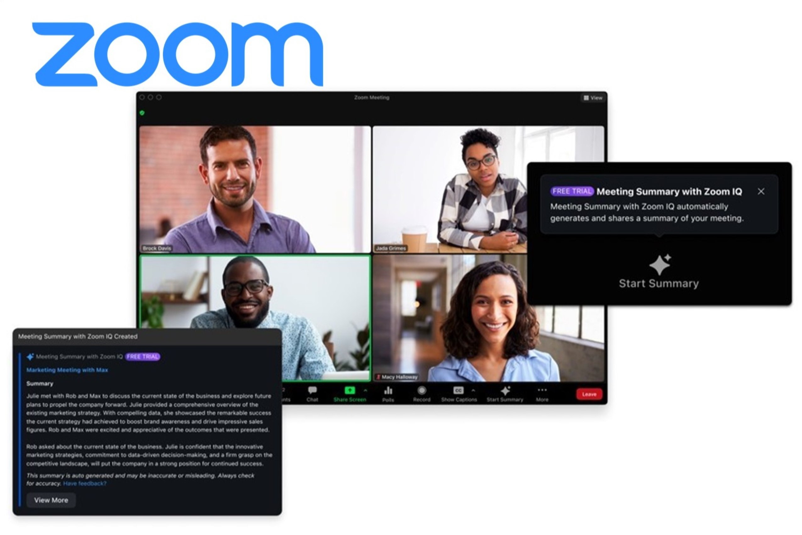 A Zoom bemutatja az AI-alapú értekezlet-összefoglalókat és csevegési funkciókat