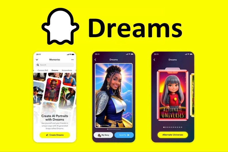 A Snapchat elindítja az AI szelfi funkciót, a Dreams-t