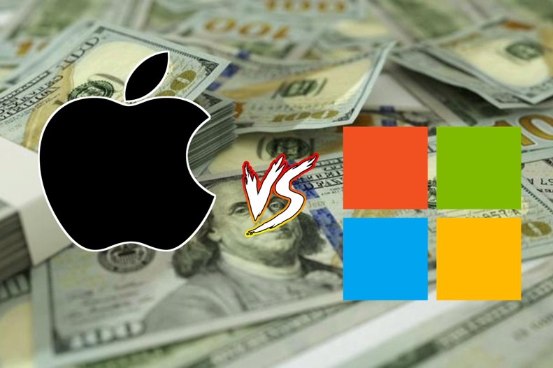 Csak 30 milliárd dollár a különbség a Microsoft és az Apple piaci értéke között